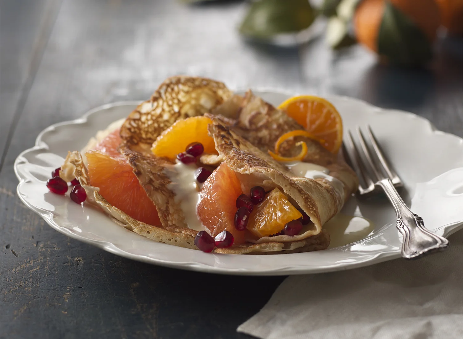 Sweet Citrus Crepes | Tony Kubat Photography
