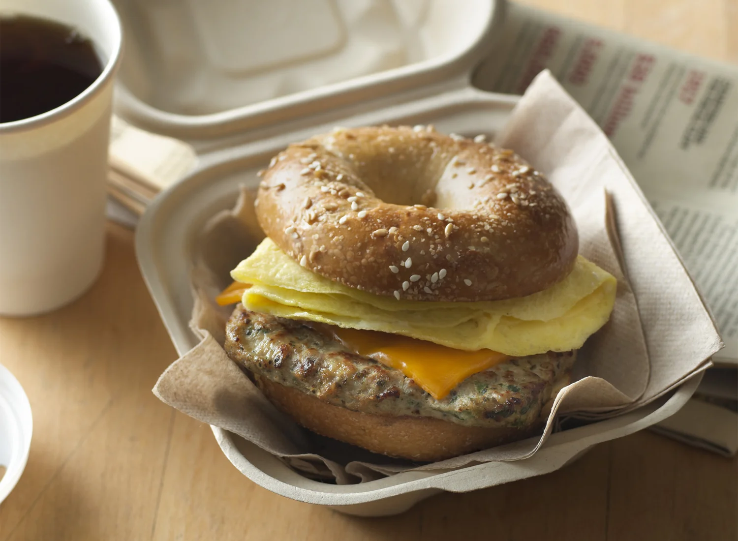 Turkey Egg Bagel Sandwich | Tony Kubat Photography