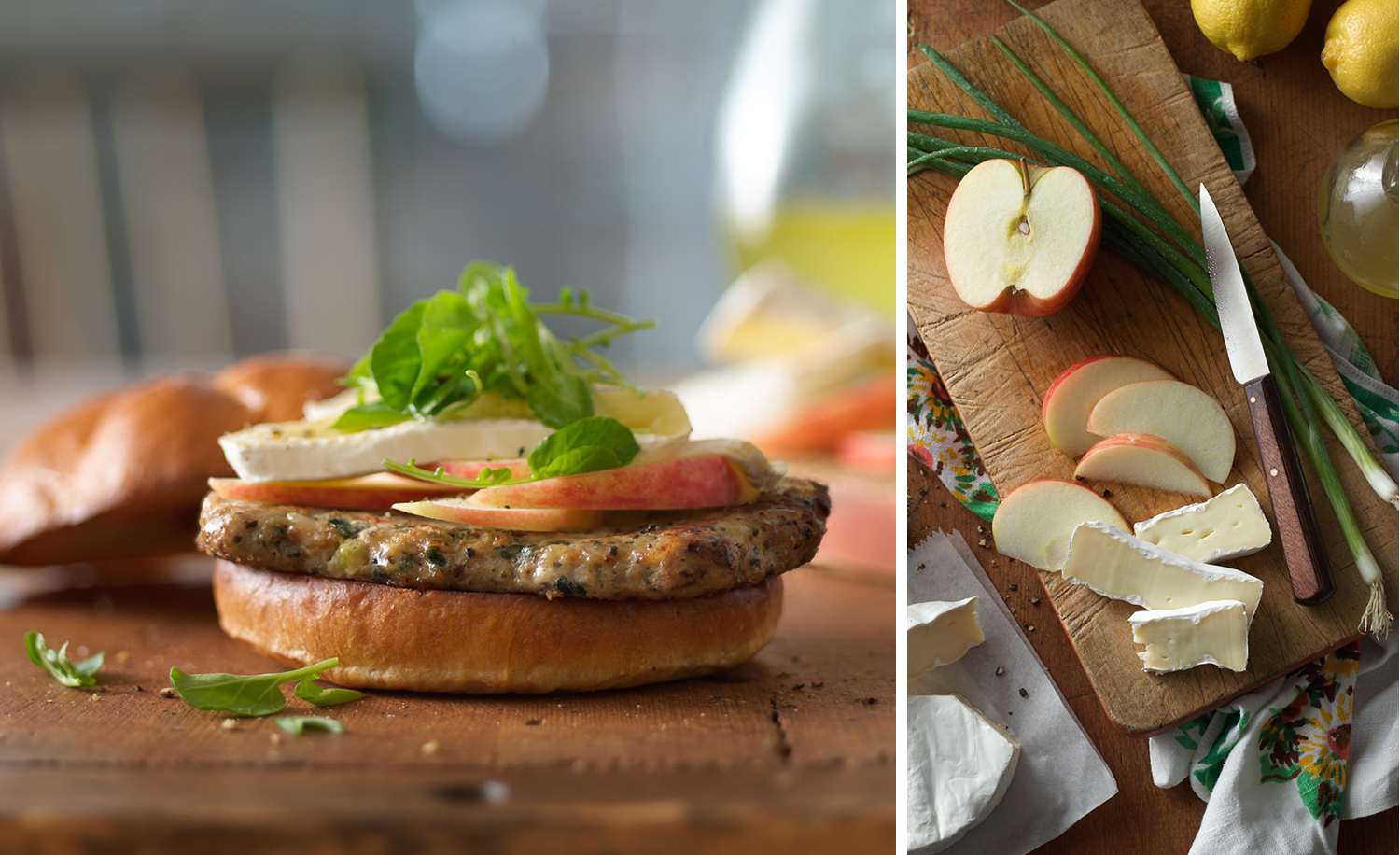 Turkey Burger With Apples | Tony Kubat Photography