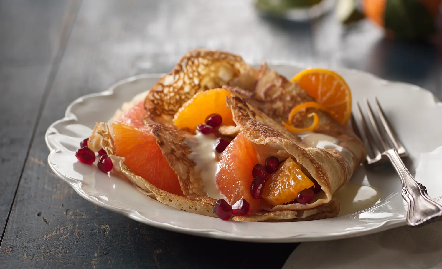Sweet Citrus Crepes | Tony Kubat Photography