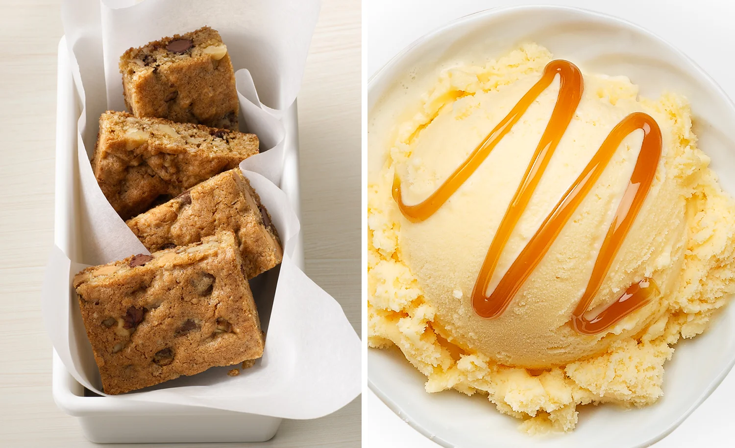 Cookie Bars With Ice Cream | Tony Kubat Photography