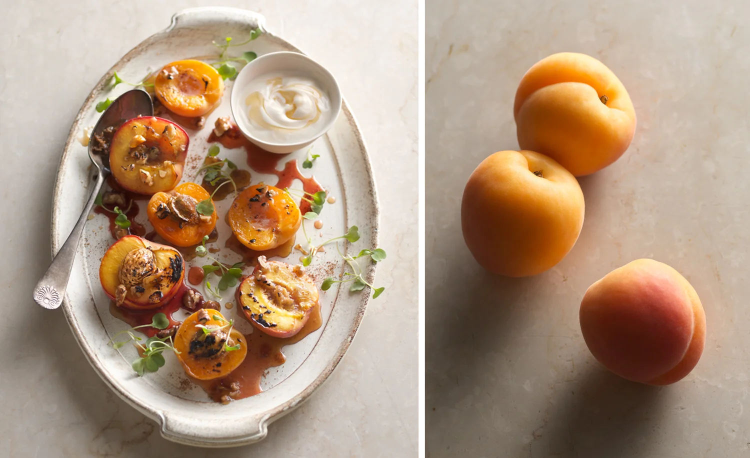 Spiced and Roasted Nectarines with Honey Yogurt | Tony Kubat Pho