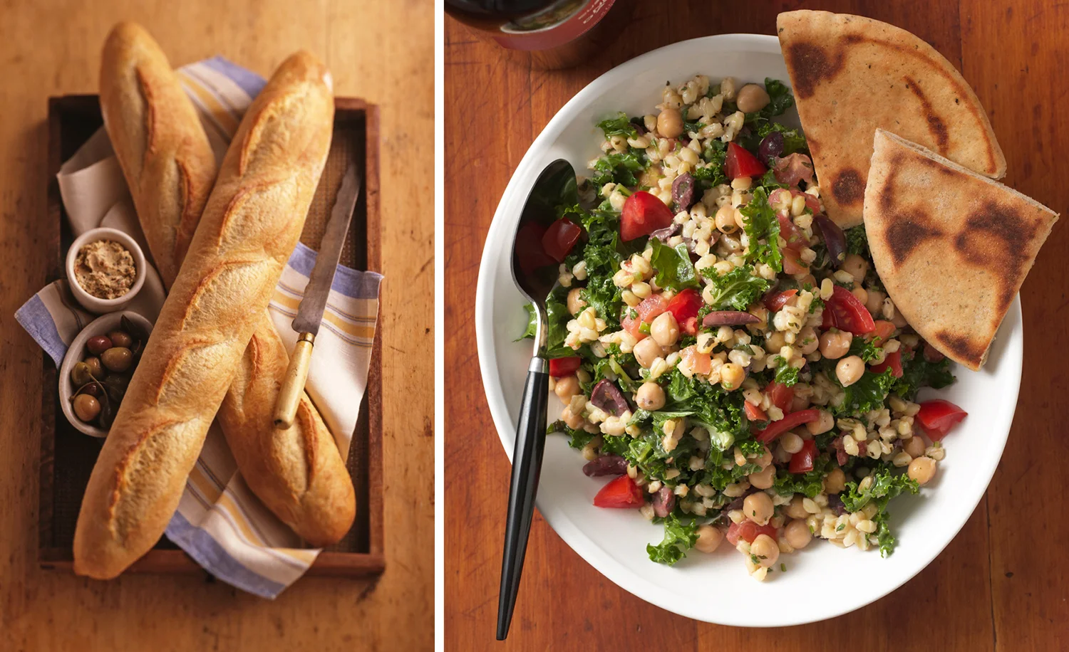 Baguette And Chick Pea Salad | Tony Kubat Photography