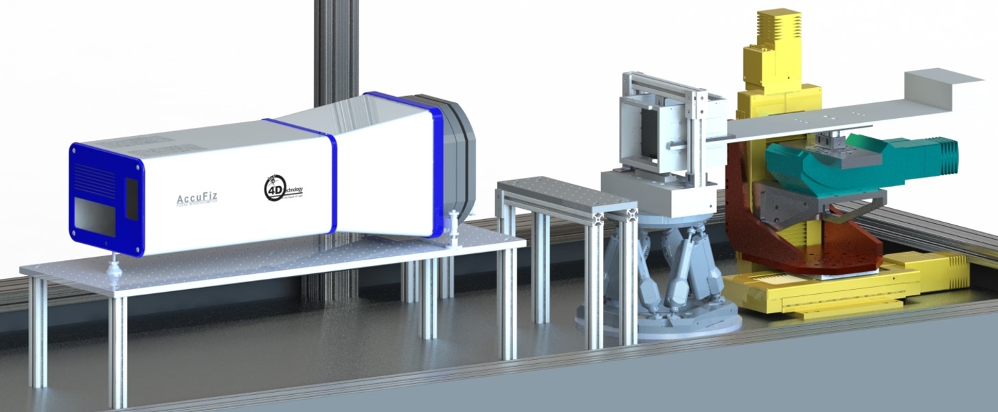 CAD showing the new alignment setup being used at penn state university. the new setup will be used to align gratings for WRXR