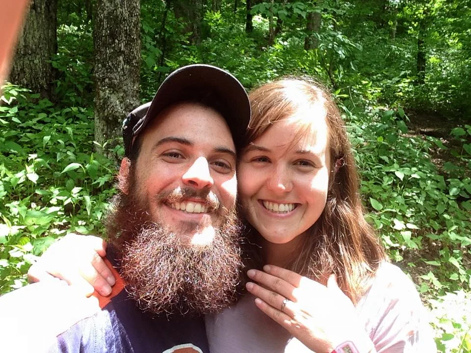 Luke and I met near the 100-mile mark while independently hiking the Appalachian Trail in March 2012. We had been hiking for about a week at that point. We hiked the rest of the trail together, fell in love, and moved to Asheville the next year. This past May, we returned our meeting spot and he proposed!!