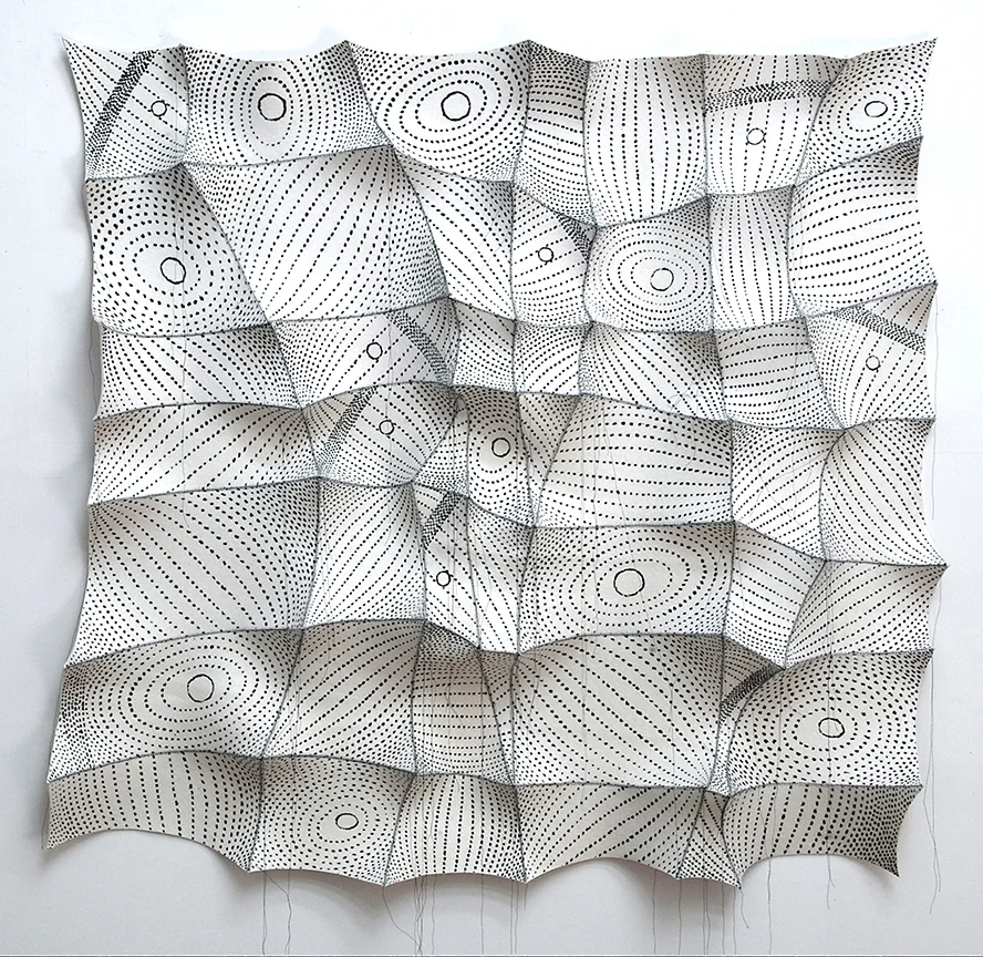 'dawn' 2009 46" x 47" x 4" industrial felt, digitally engineered image, silkscreen printing, hand stitching 