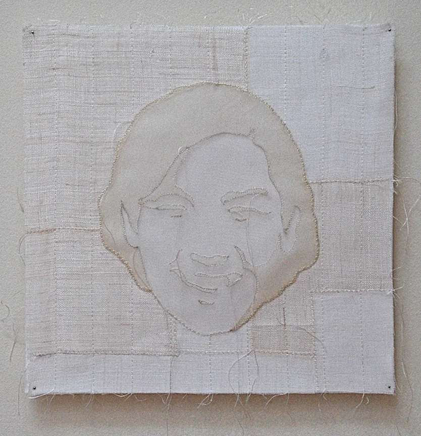 'umma 1' 2005 10" x 10" ramie, hemp, silk organza, machine & hand stitching 