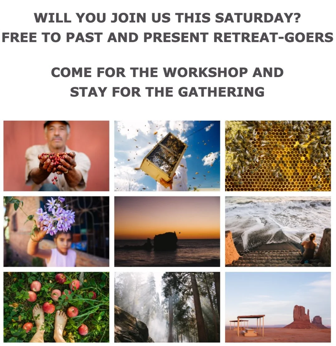 📸 A YOGA-INSPIRED SMARTPHONE PHOTOGRAPHY: WILL YOU JOIN US THIS SATURDAY?
FREE TO PAST AND PRESENT RETREAT-GOERS

COME FOR THE WORKSHOP AND
STAY FOR THE GATHERING  This unique experience blends mindfulness, creativity, and presence&mdash;guiding you