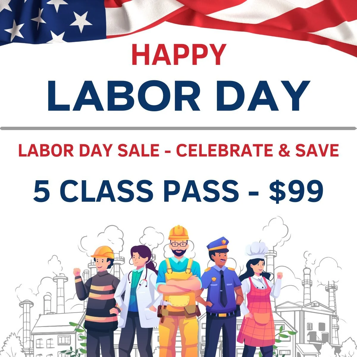 Make a little more room for yoga this fall with our Labor Day 5-Class Pass &mdash; just $99, regularly $115.

Whether you&rsquo;re returning to your routine after summer or simply looking for more time to move, breathe, and reset, this is a perfect w