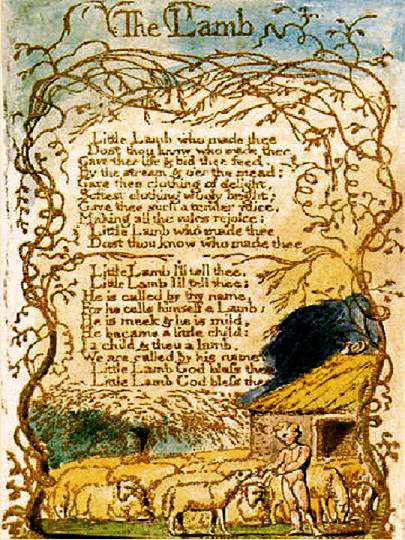 Blake's poem, The Lamb and illustration