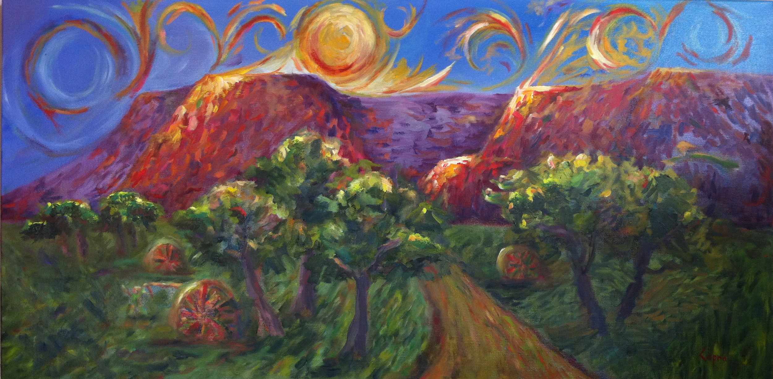 Heaven 24x48 oil painting $960.00
