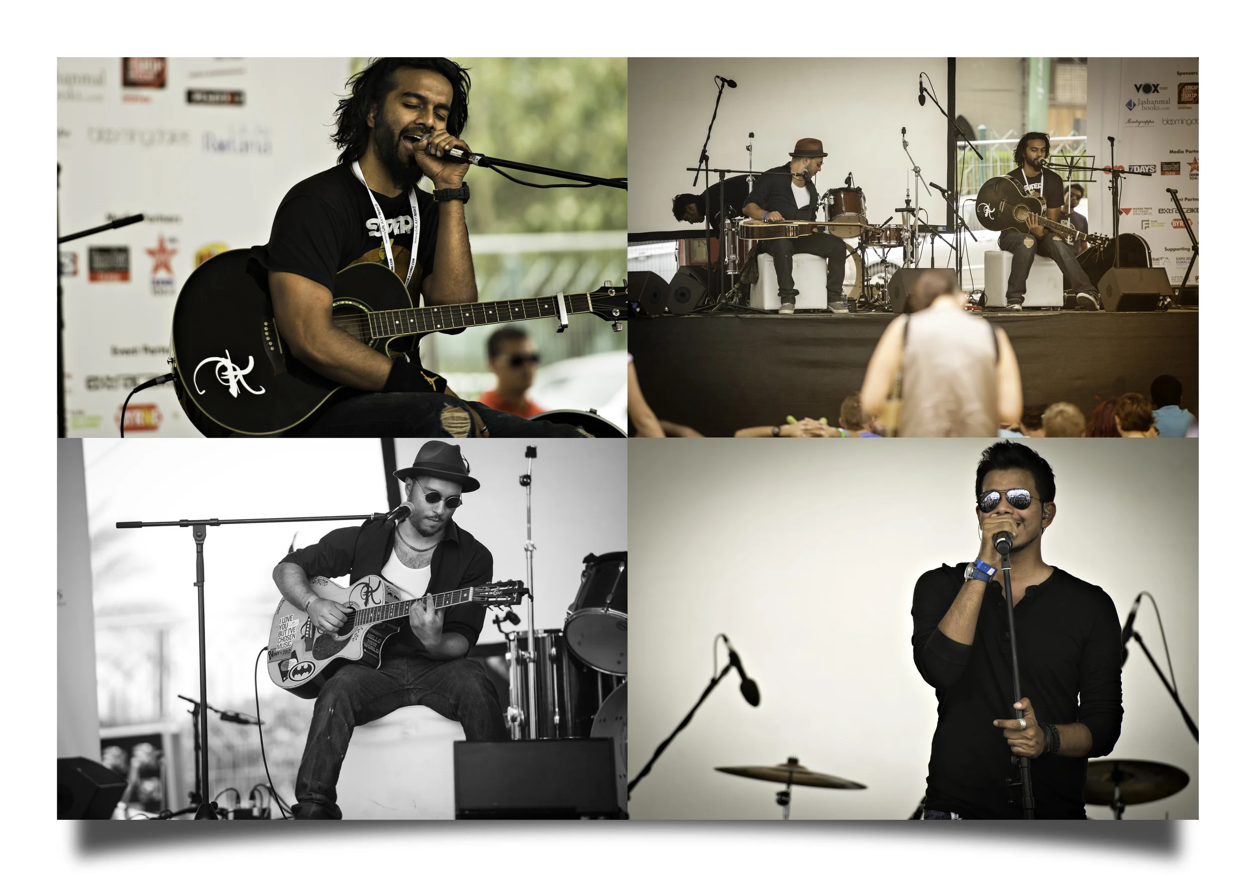 Band performers on stage Nikon D800, Nikkor 70-200mm f/2.8