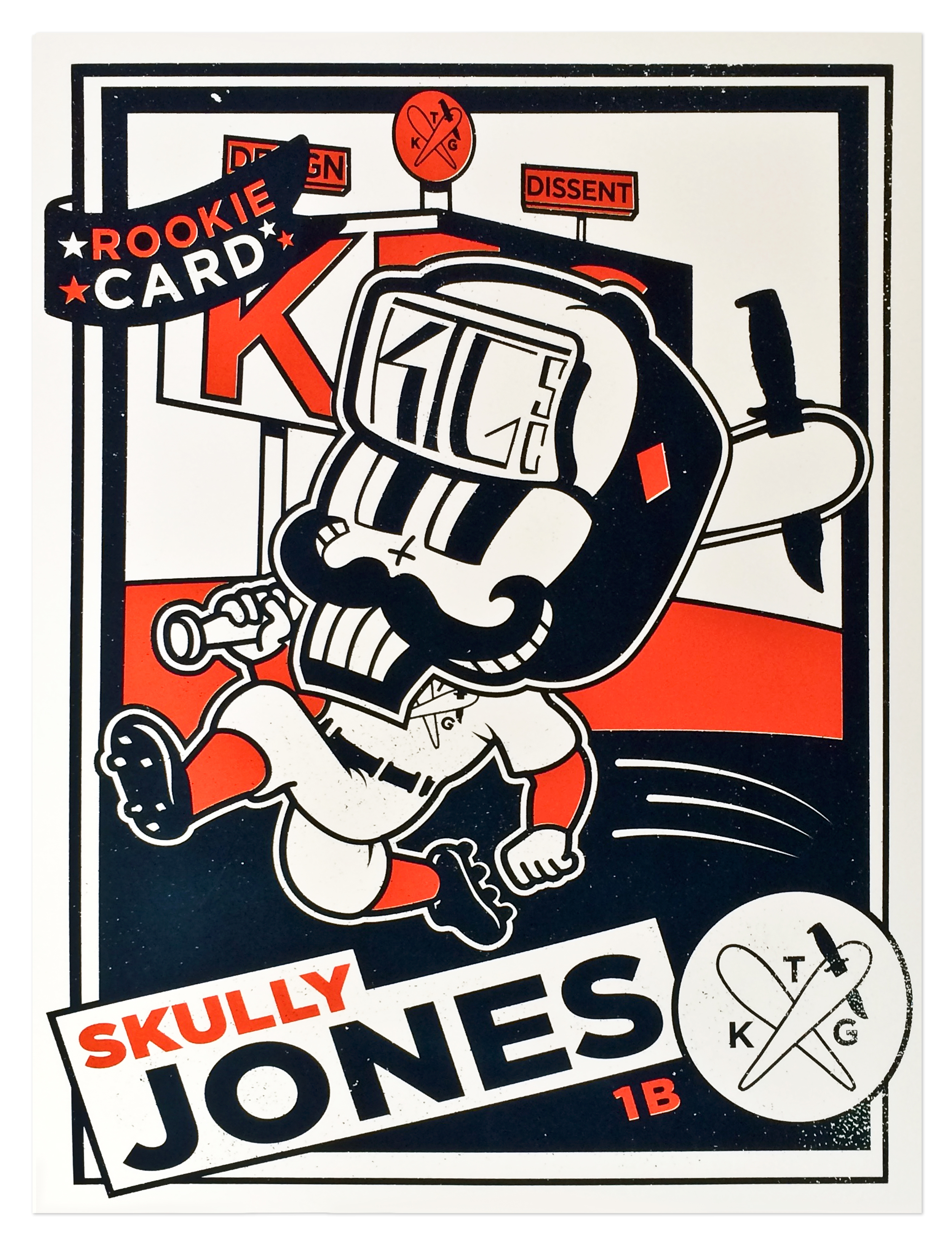 Skully Jones Serigraph (Blue)
