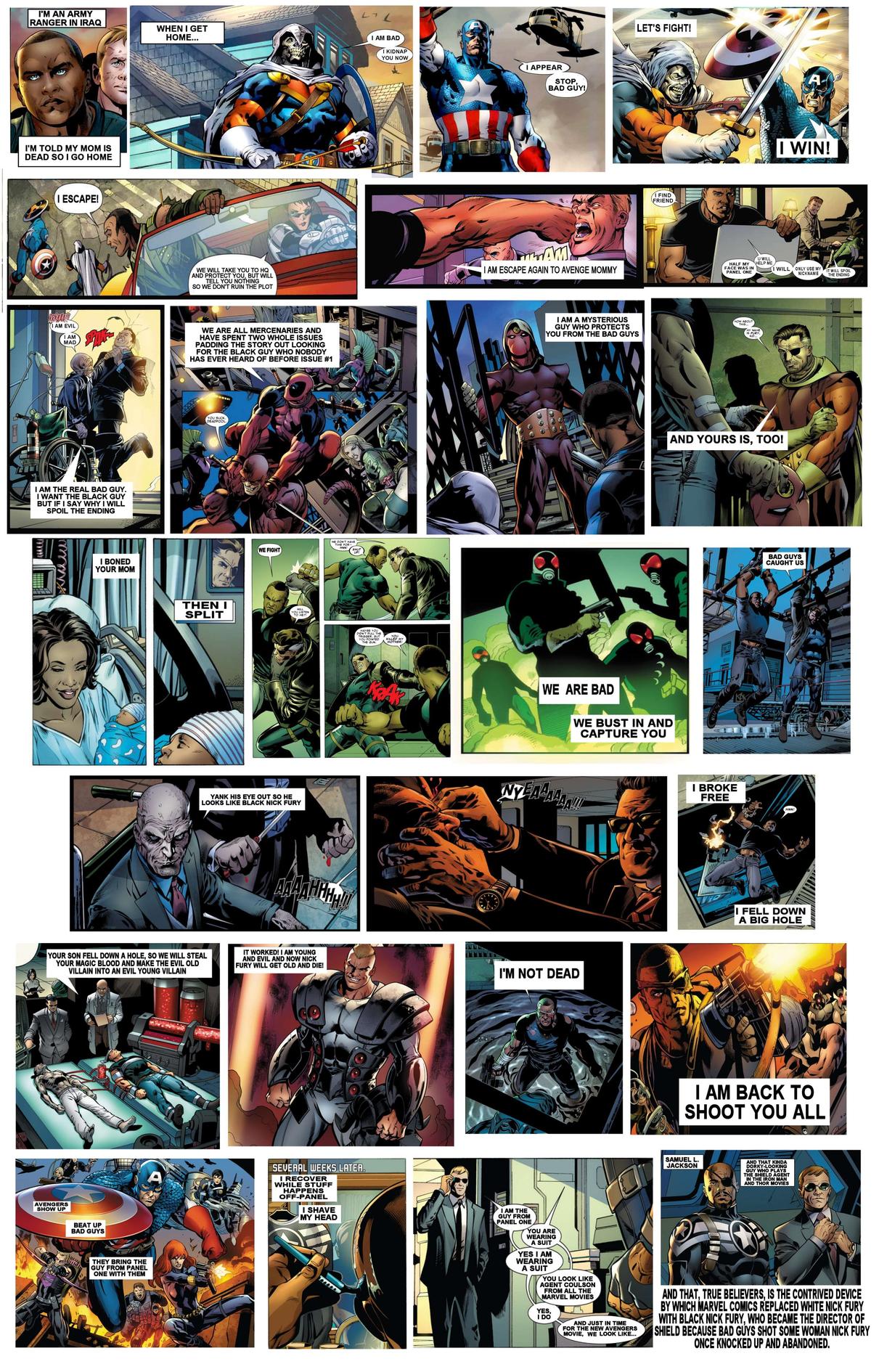 How do you replace Nick Fury, the comic character, when Nick Fury, the film character based on the comic character, is played by Samuel L. Jackson?
It&#8217;s easy. 