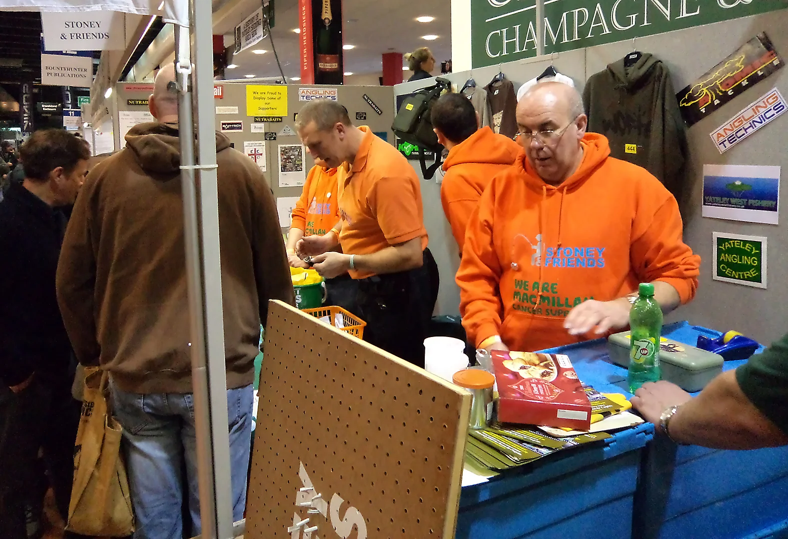 Alan Stone, on the right here, presides over a busy stand