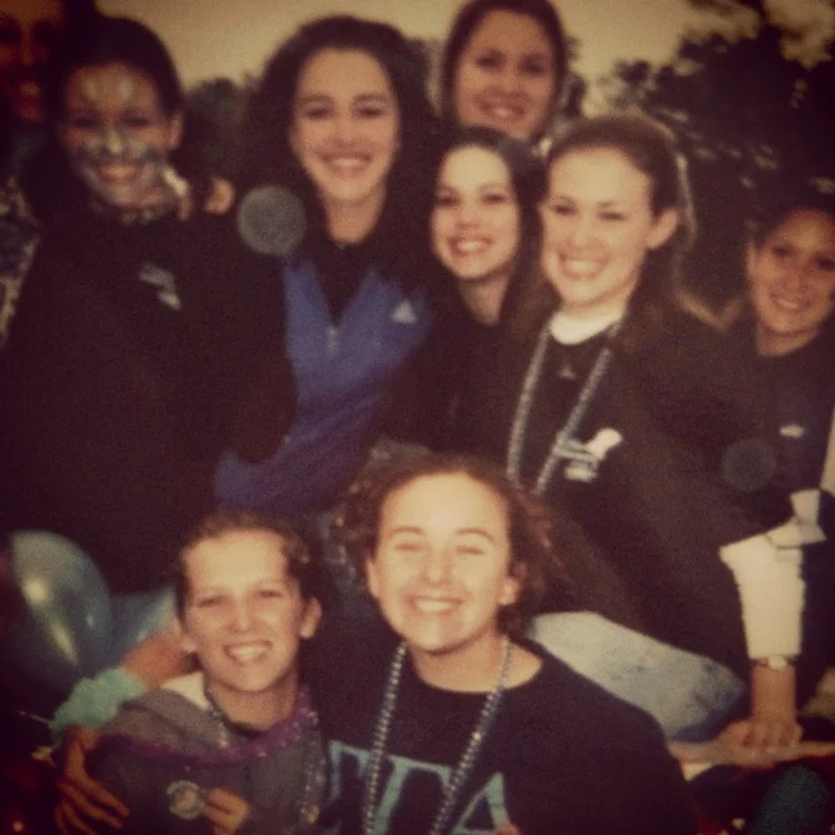 Melina and I our senior year of high school in the SGA Homecoming Parade float. 
