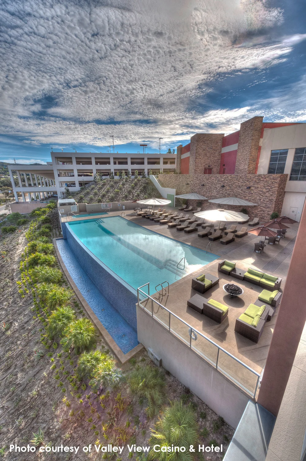 (photo courtesy of Valley View Casino & Hotel) VALLEY VIEW HOTEL Client: San Pasqual Band of Mission Indians Architect: JMA Architecture Tenant: Valley View Hotel General Contractor: Swinerton Date: 2007 Sector: Hospitality Size: +/- 4 Acres McCullough Project Manager: David McCullough, PLA, ASLA Services: landscape design, environmental planning