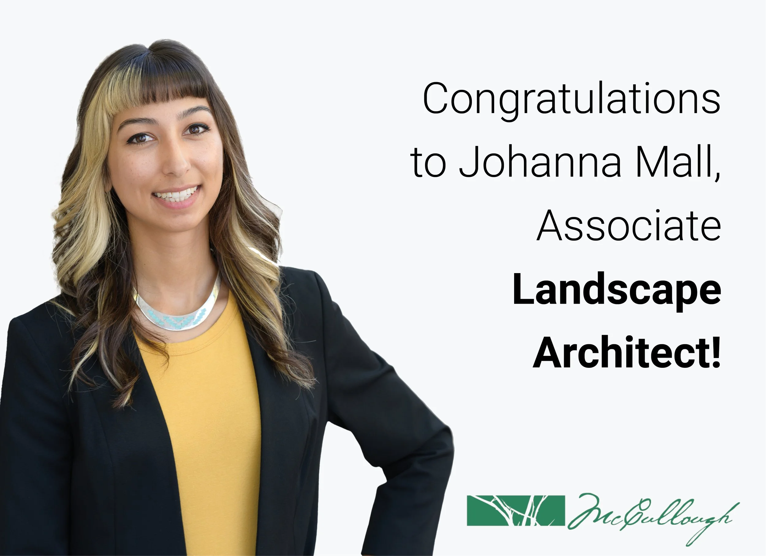 Congratulations to Johanna Mall on a Licensed Landscape