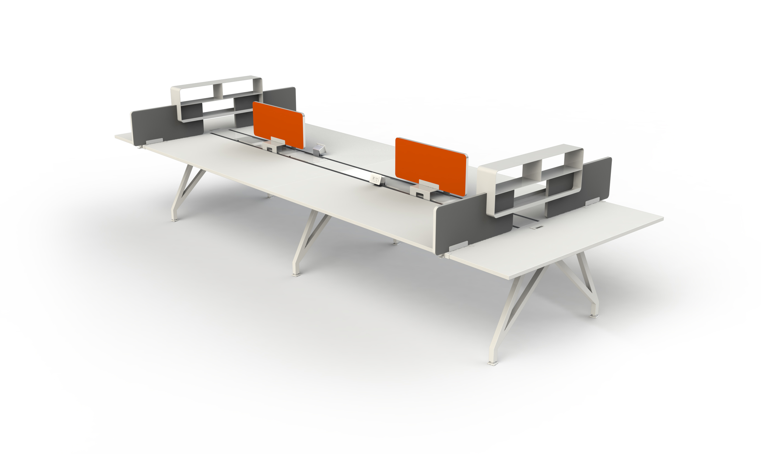 Three EYHOV Doubles with Privacy Screens, End Tables and Accessories