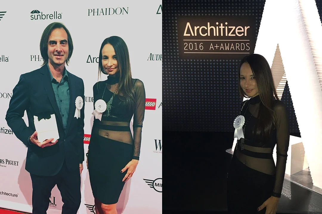 David Winston and Clara Reis Winston - Founders of SCALE 1:1 attended the Architizer A+ Award Gala Event in New York City on May 12th, during design week. Thank you Architizer for Honoring the Best Architecture, Spaces & Products! "It's an honor to receive this award, especially knowing that our work was judged by an international jury of 300 + architects, cultural leaders and corporate leaders who hire architects. I'm impressed and inspired with the work of our team!" - Clara Reis 