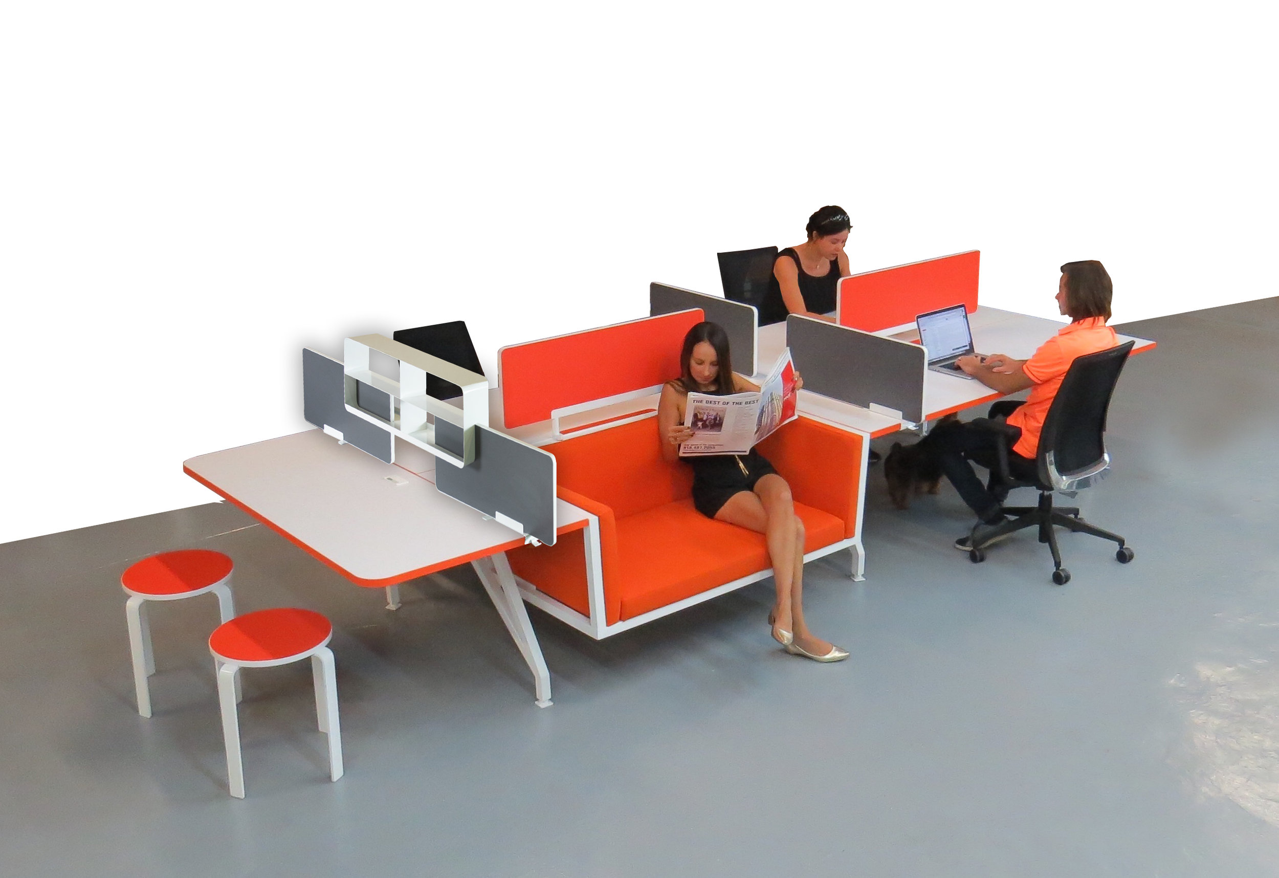 G series nester built in desk lounge