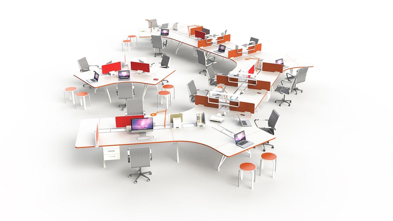 EYHOV Team Workstation Hub 120 Desks