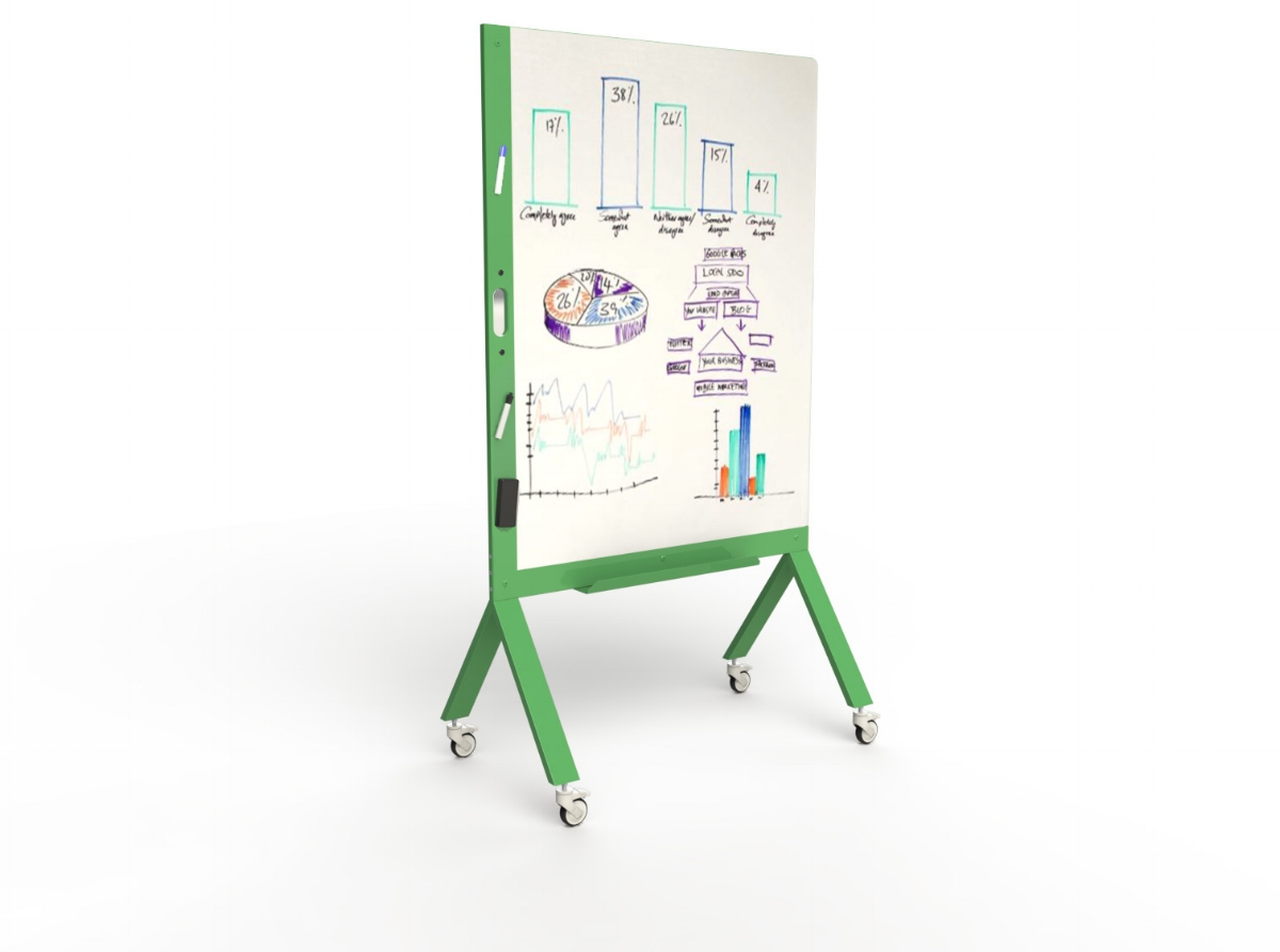 MARC, the Mobile Marker White Board with Handle Green