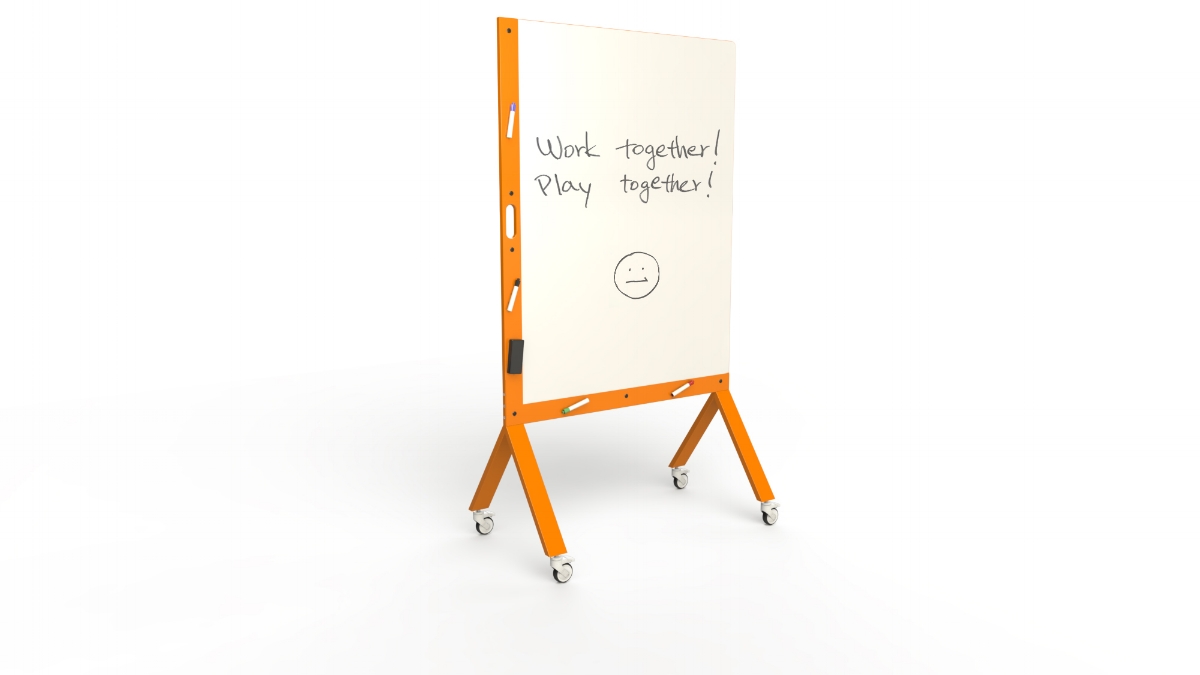 MARC, the Mobile Marker White Board with Handle Orange