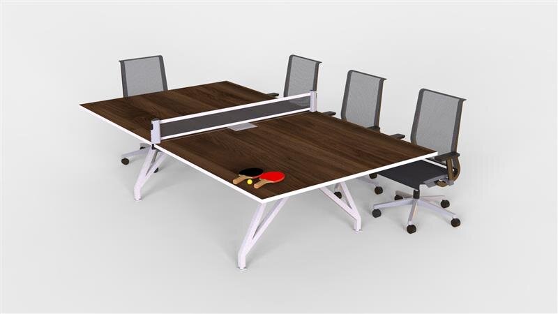 eyhov sport conference table turns office meetings into a team activity with ping pong table tennis conversion | padstyle.com