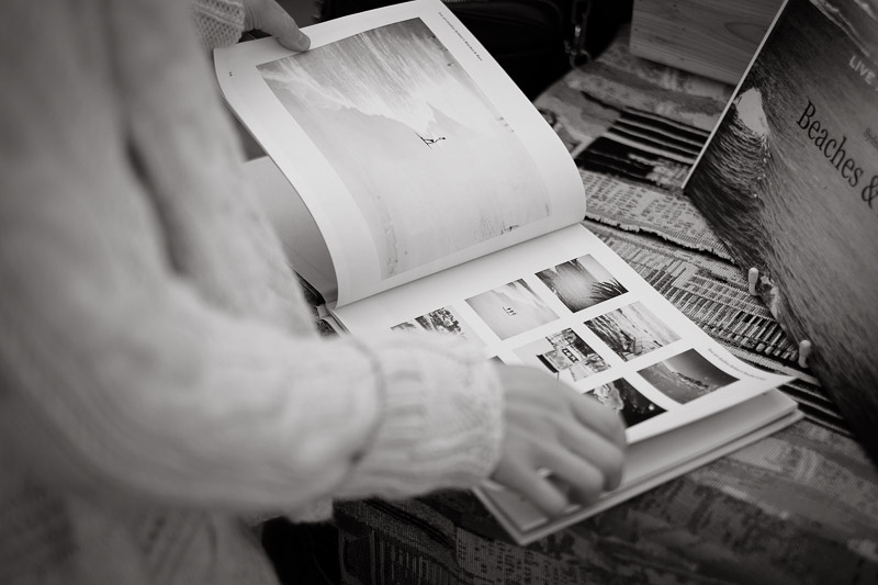 Photo books on sale at Paddington Markets
