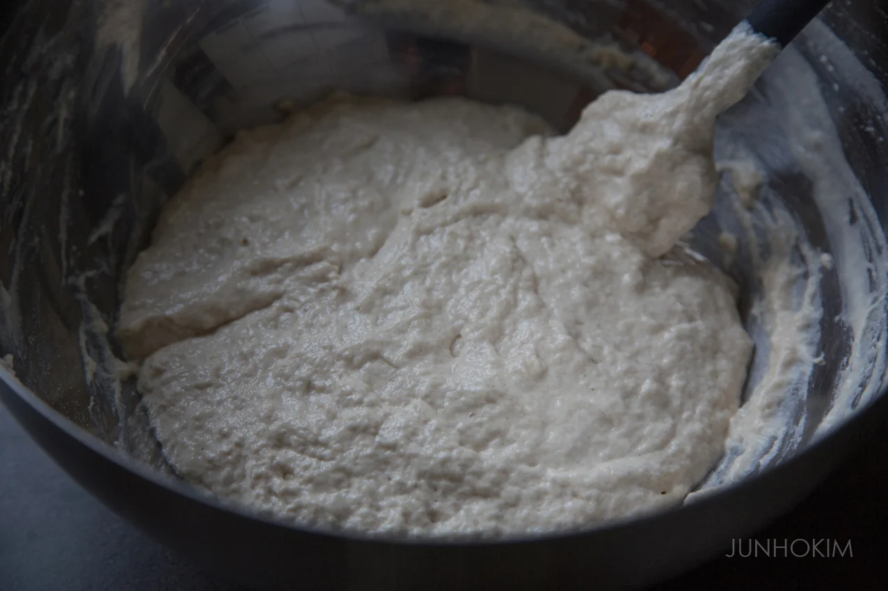 Mix all the contents well and cover the bowl then rest it for 18 hours in room temperature