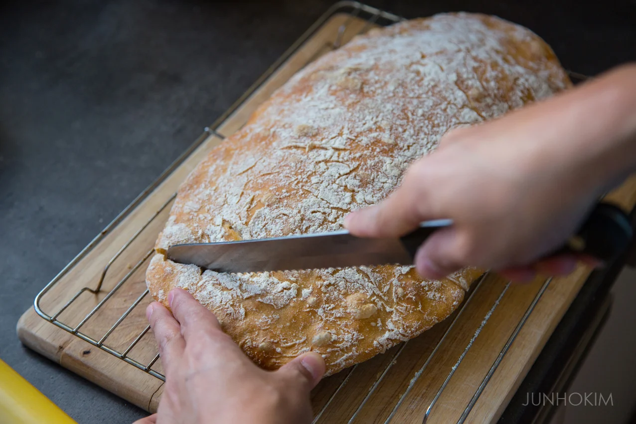Let's try it when it's still hot. With Olive oil or butter, your choice.
