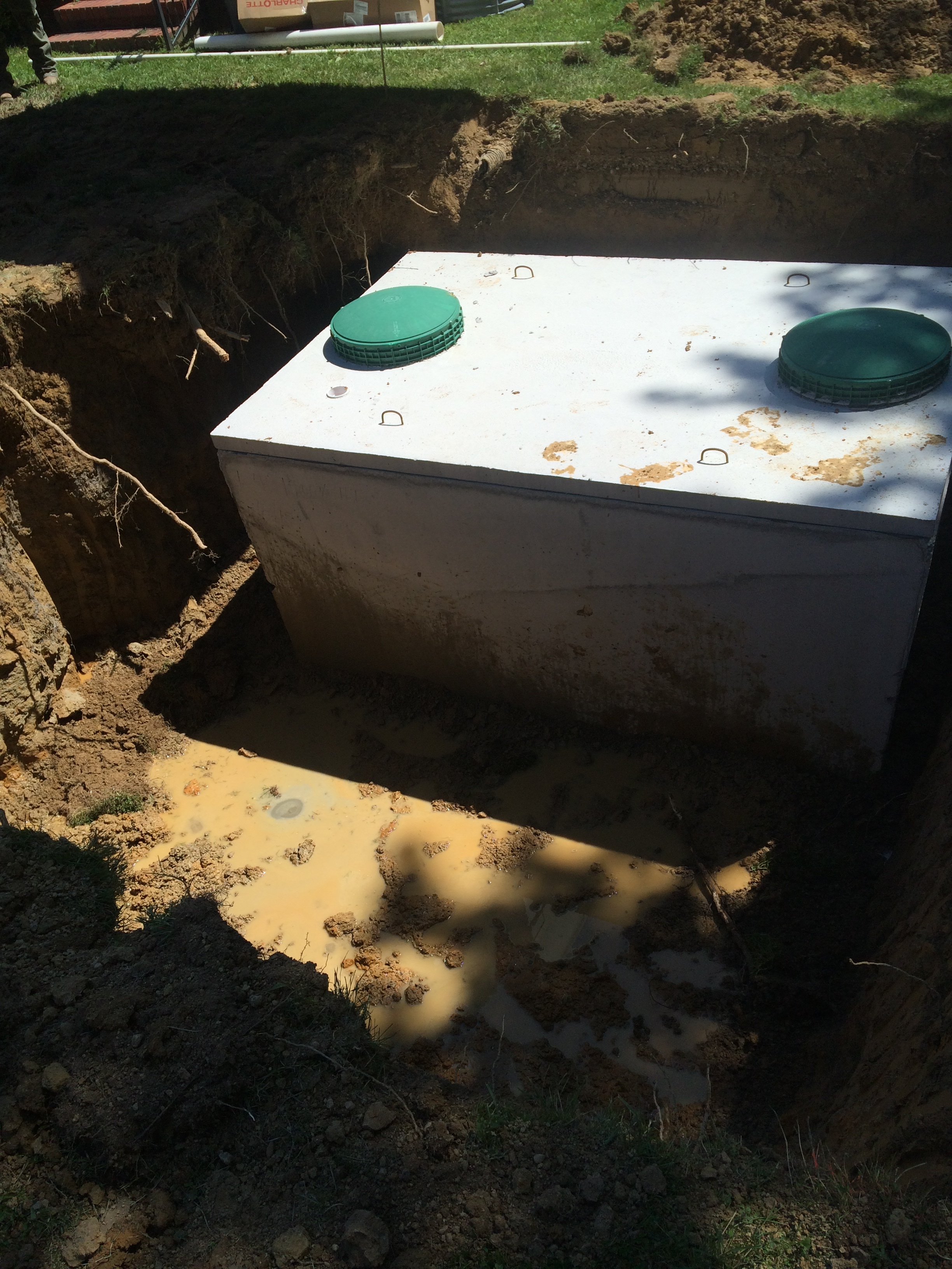 Septic tank in ground | Shore Quality Contracting, LLC