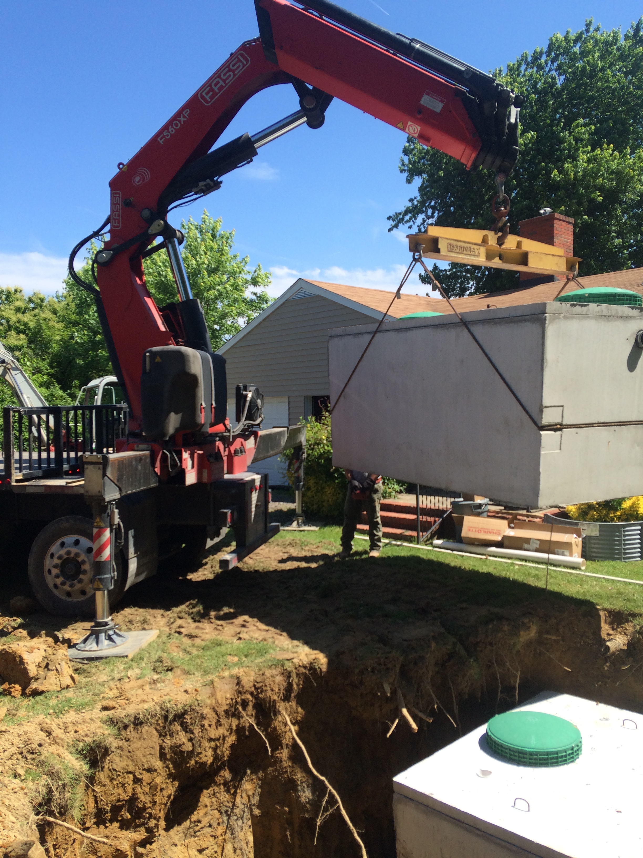 Setting second septic tank | Shore Quality Contracting, LLC