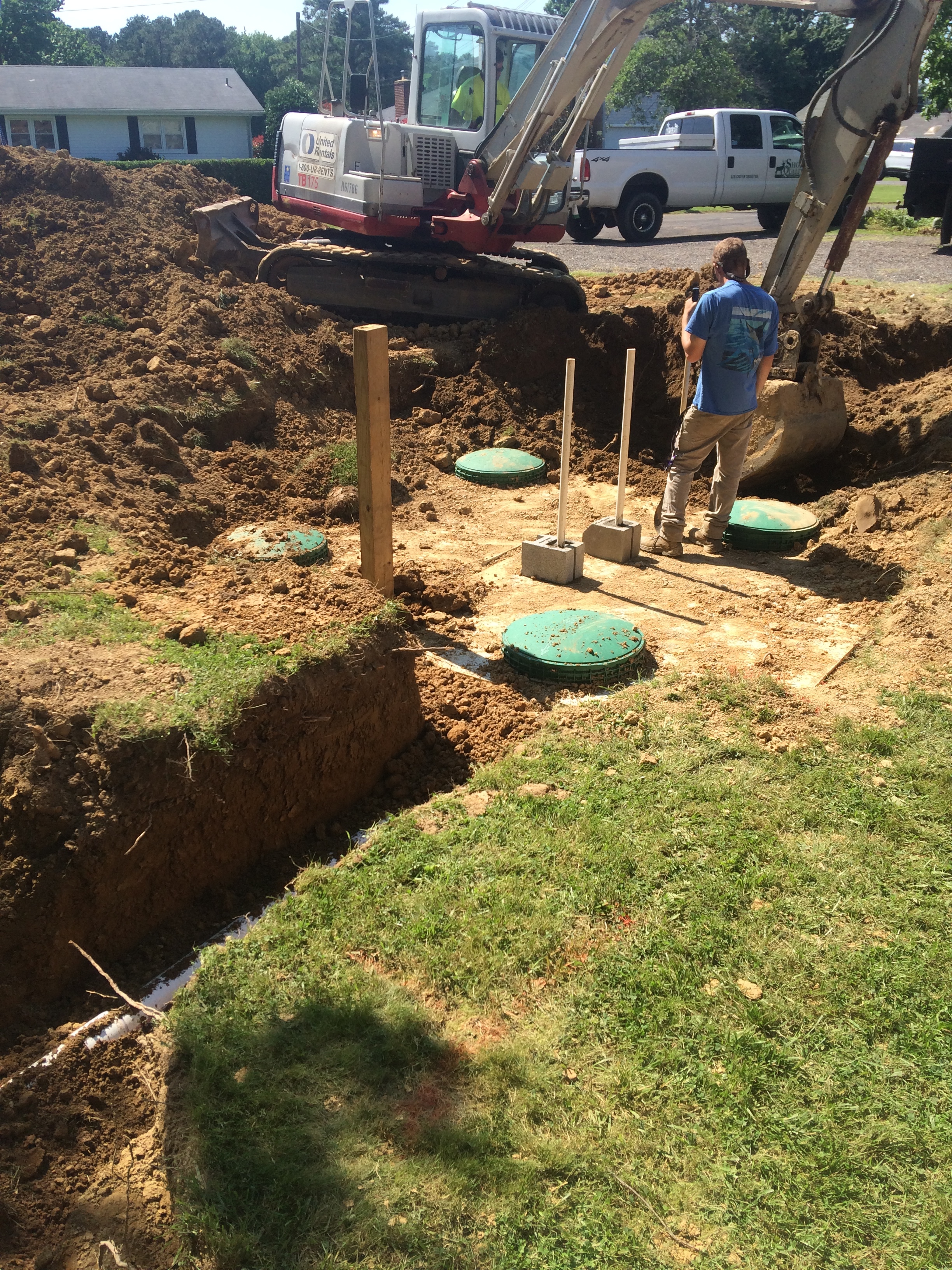 Filling in around septic tank | Shore Quality Contracting, LLC