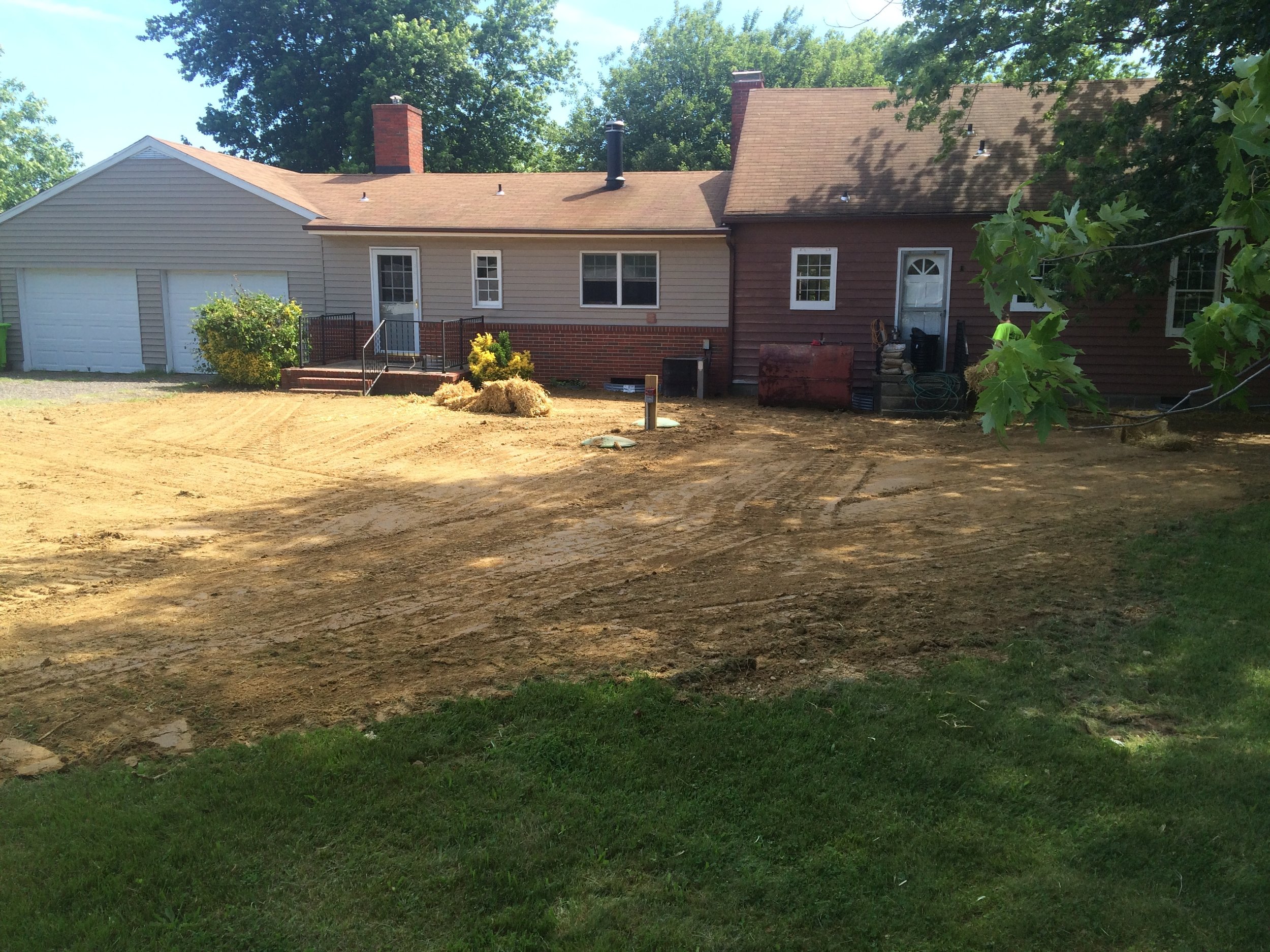 Post septic install yard grading | Shore Quality Contracting, LLC