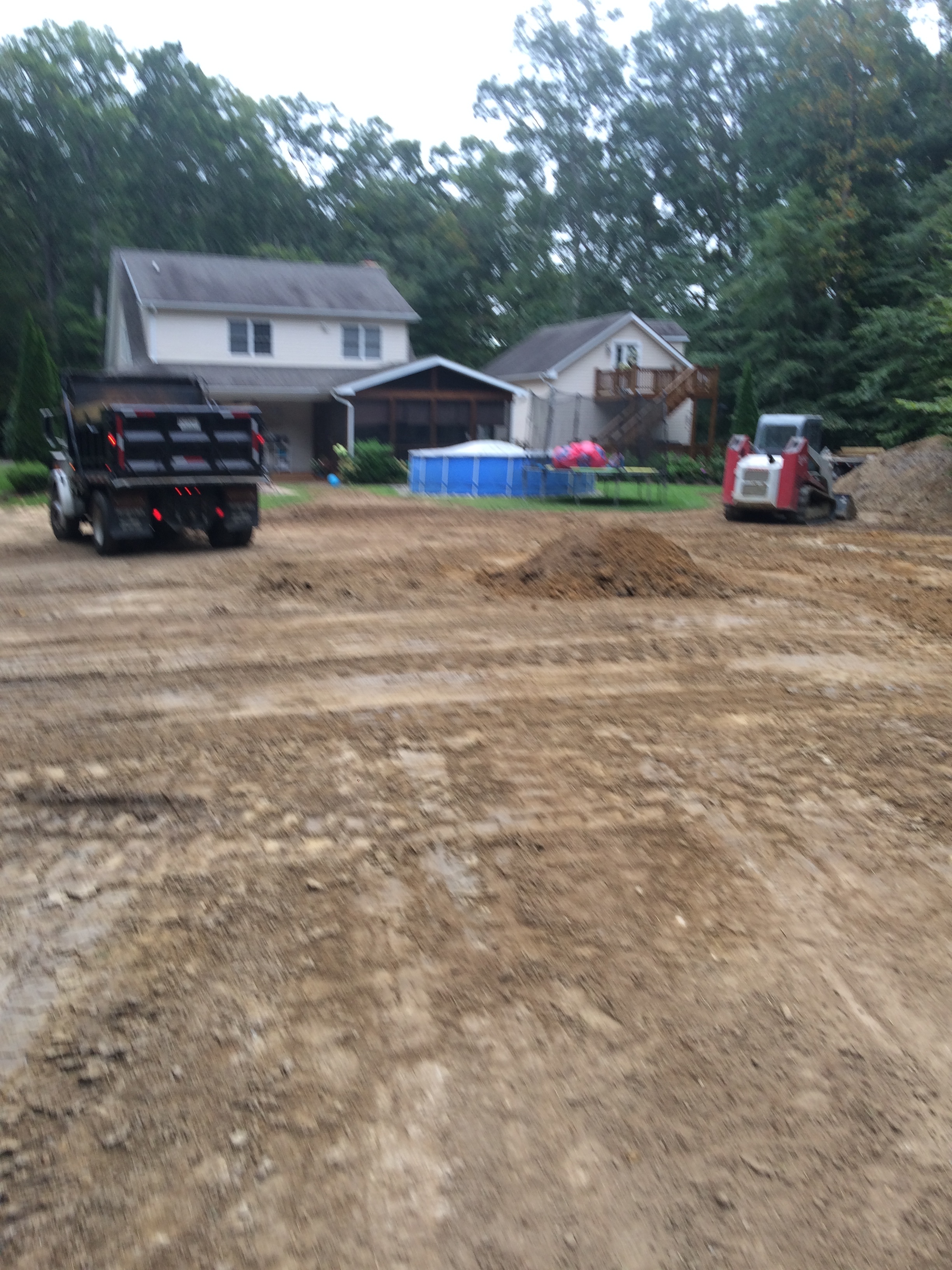 Hauling dirt for septic install | Shore Quality Contracting, LLC