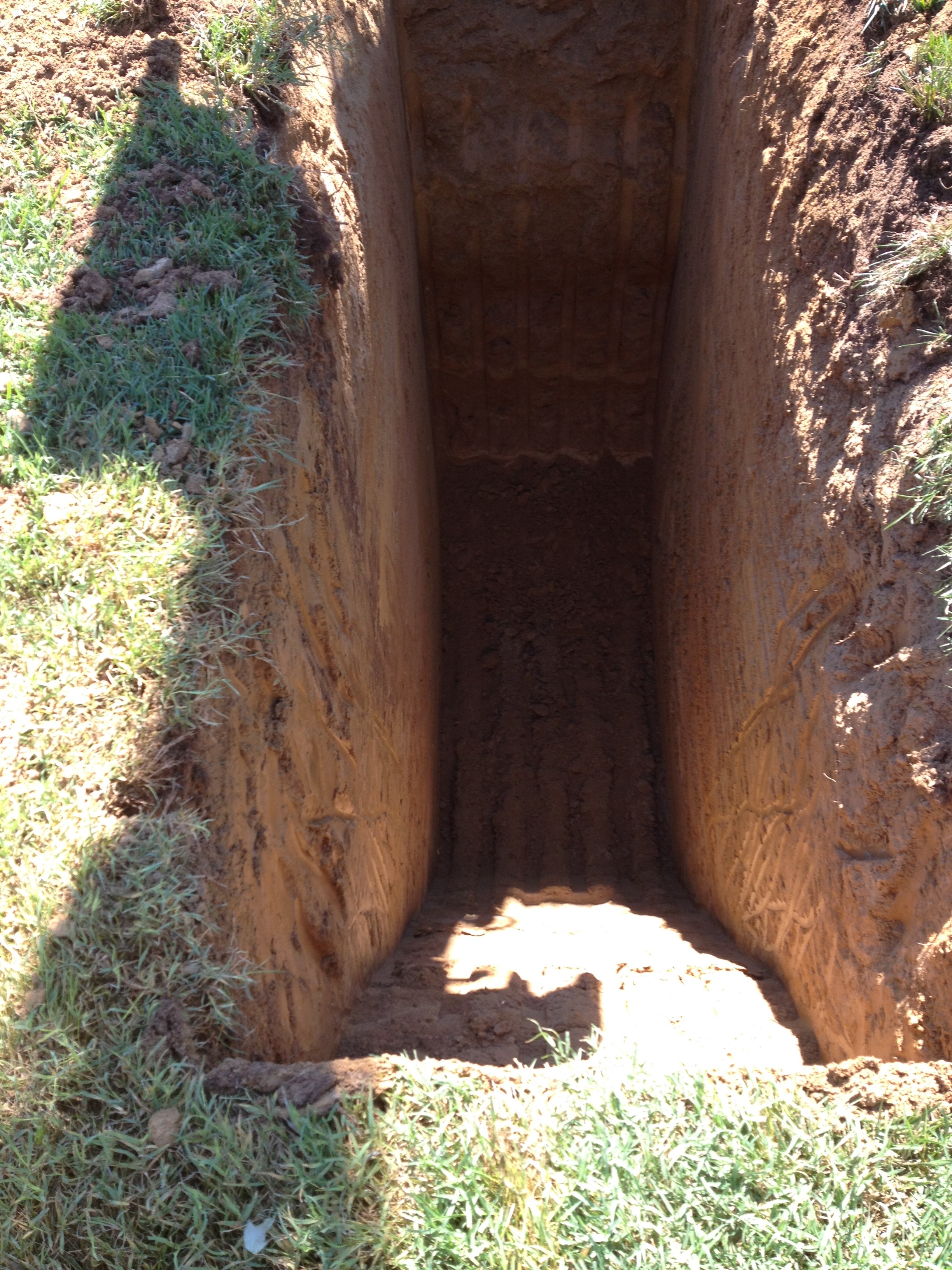 Digging the septic trench | Shore Quality Contracting, LLC