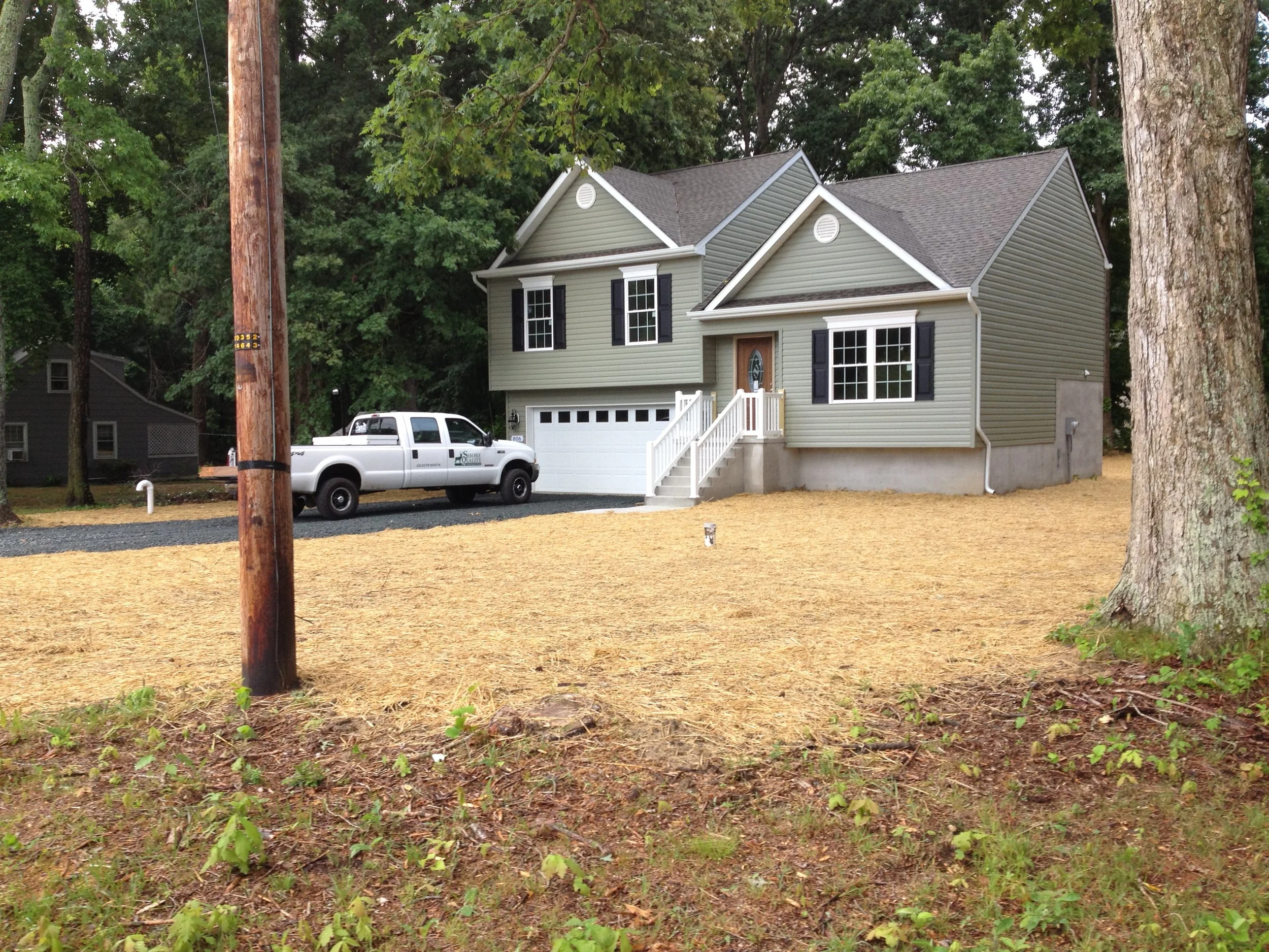 New construction final grading of yard | Shore Quality Contracting, LLC