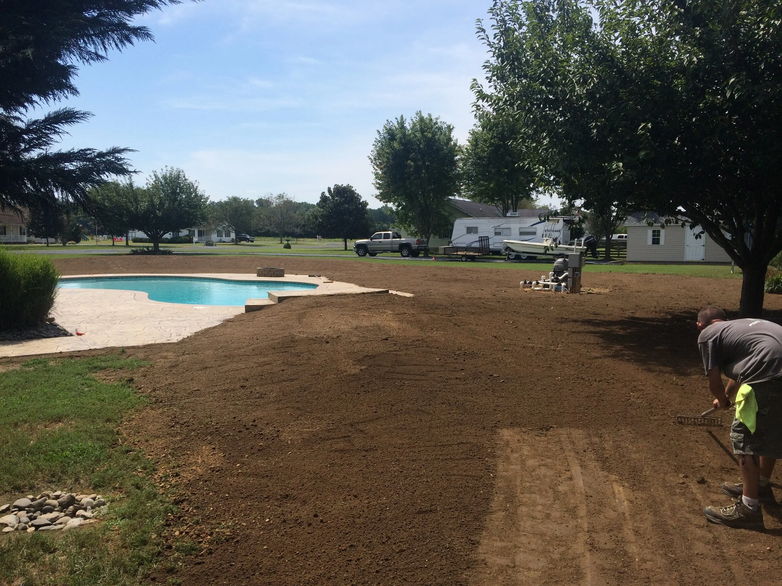 Final grading and privacy berm | Shore Quality Contracting, LLC