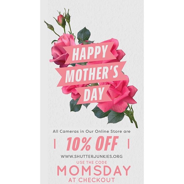 It&rsquo;s a #mothersday #sale 🎉🎉🎉 Save 10% on any camera purchase in our online store!  Click the link in our profile or go to shutterjunkies.org

#canon #1N #ae1 #rebel #35mm #film #filmphotography