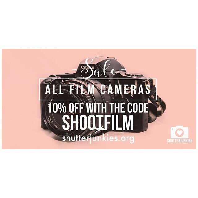 It&rsquo;s time for a #filmcamera #Sale 🎉🎉🎉 Use the #promocode SHOOTFILM at check out to get 10% off

Head over to our website www.shutterjunkies.org and click the Shop for Film Cameras button!