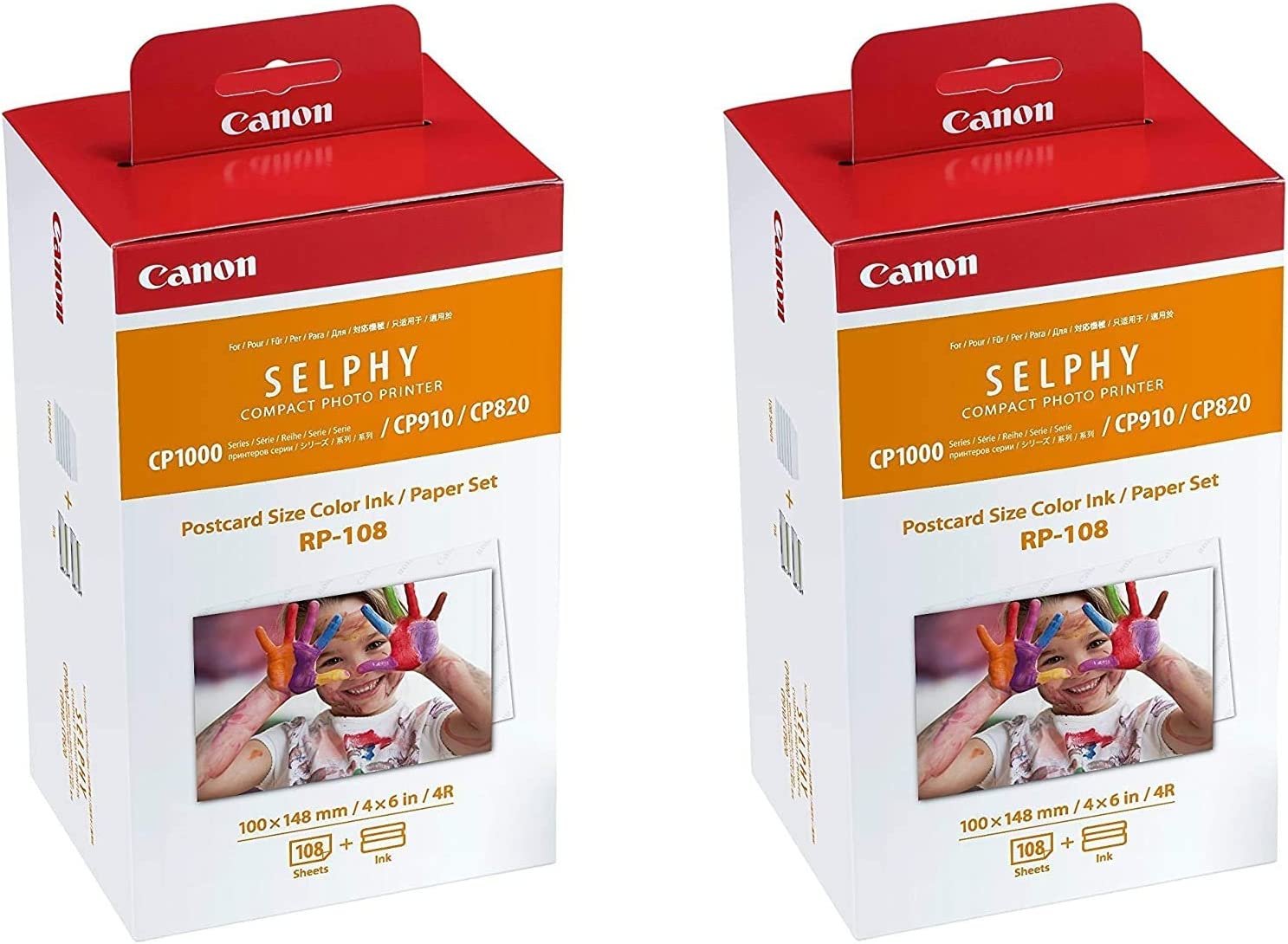 Canon SELPHY Printer, Instant Photo Printer with 108 Color Ink Paper Set Selphy  CP1500 Wireless Portable Photo Phone Printer (White) NeeGo Cable and Print  Protector (100 Pack) 