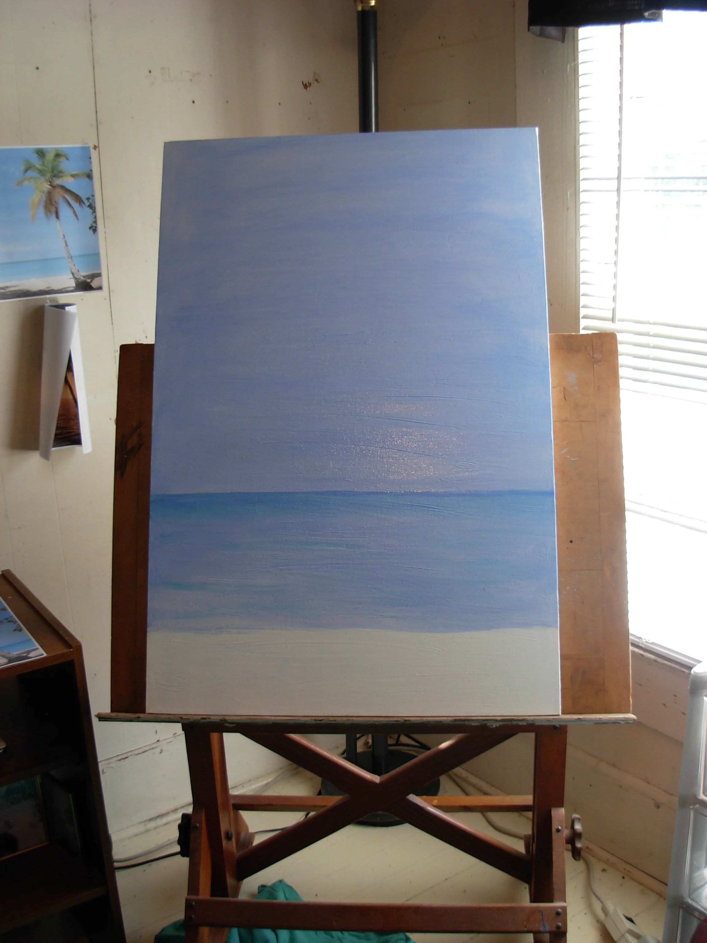 initial paint for sky and ocean