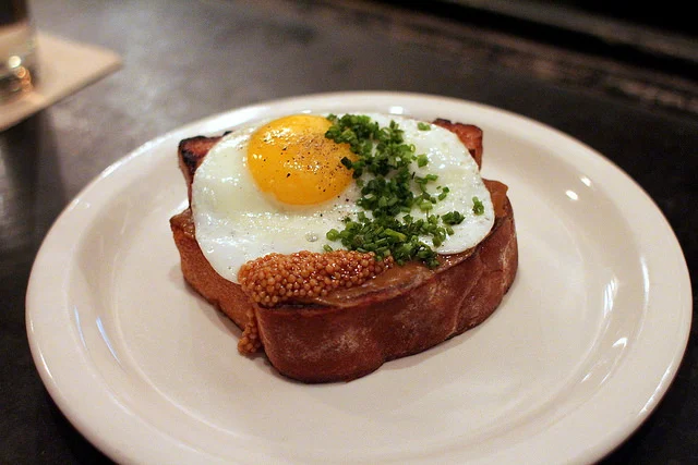 Welsh rarebit, egg, pickled mustard seed | Photo Credit: Eat It, Atlanta