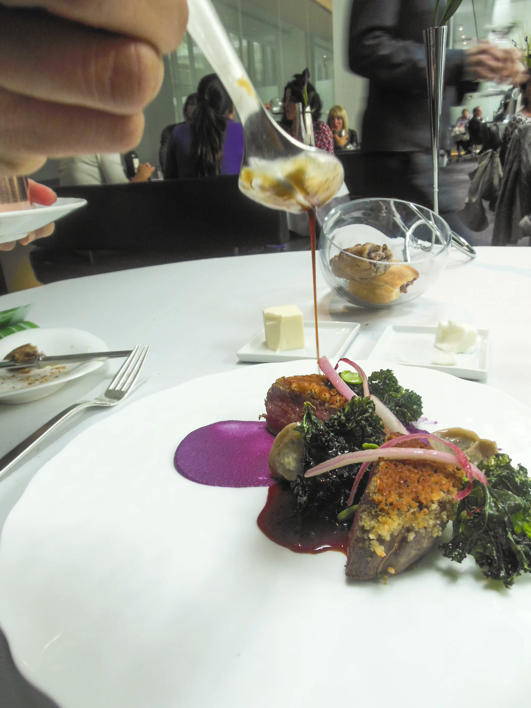 Herb-Roasted Beef with Short Rib Tortellini and Black Truffle