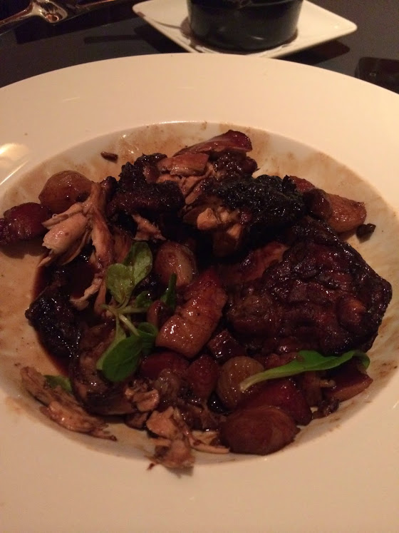 Coq Au Vin — Pearl Onions, Bacon, Spatzle, Mixed Mushrooms