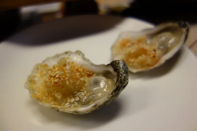 Raw Oyster with Spicy Kohlrabi Kraut & Sesame, State Bird Provisions | Foodable WebTV Network