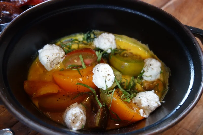 Frittata, weiser farm potato, bloomsdale spinach, heirloom tomatoes, house made ricotta at M.B. Post | Foodable WebTV Network