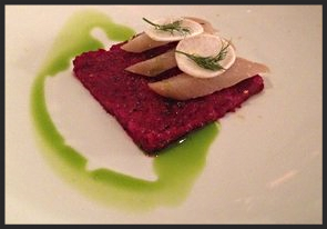 Beet Tartare at Sbraga | YELP, Mike W. 
